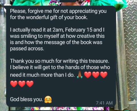 Testimonial Of 'Somebody's Son Loves Me' By Adeife Treasure Fagbola